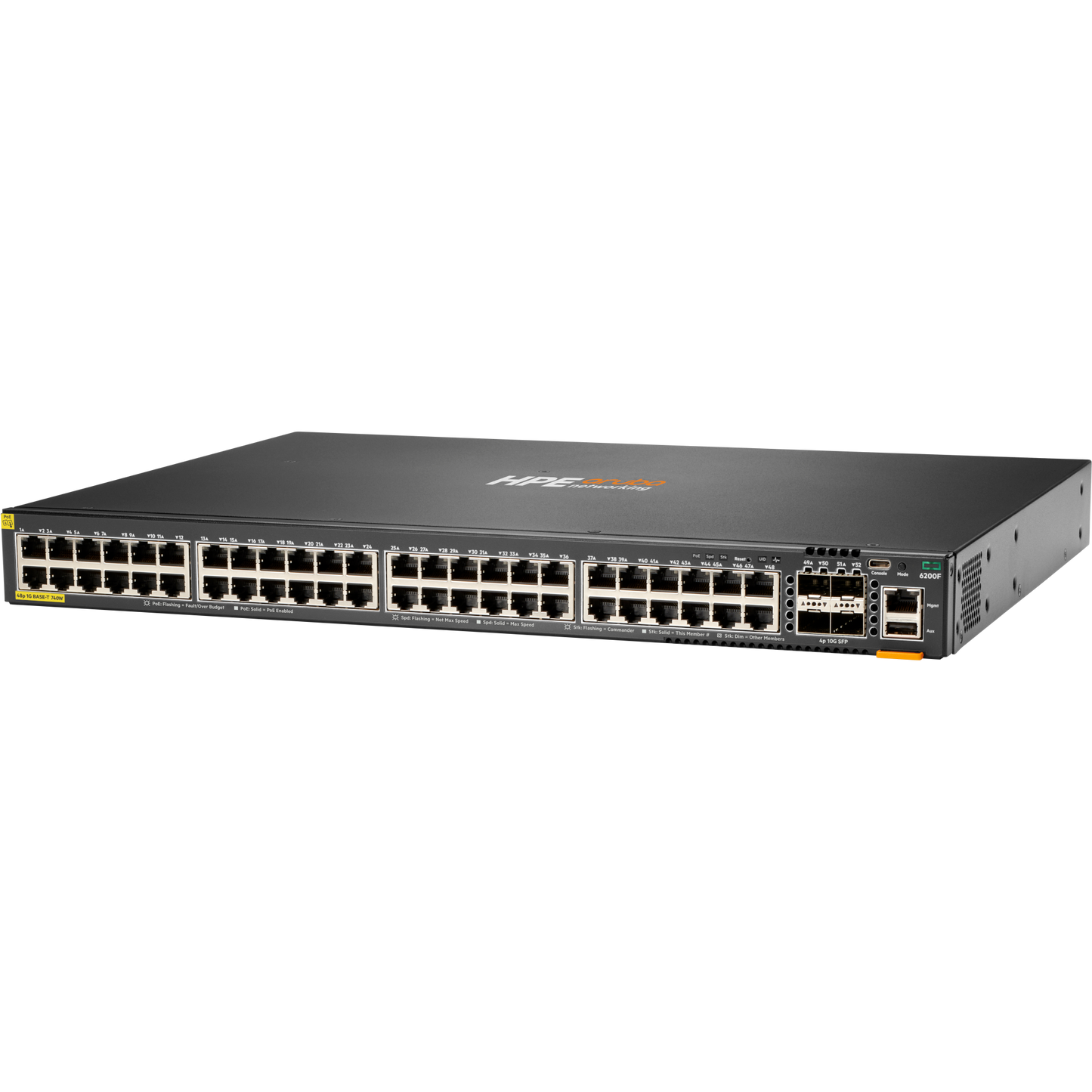 HPE Aruba Networking CX 6200F 48G Class4 PoE 4SFP+ 740W Switch
