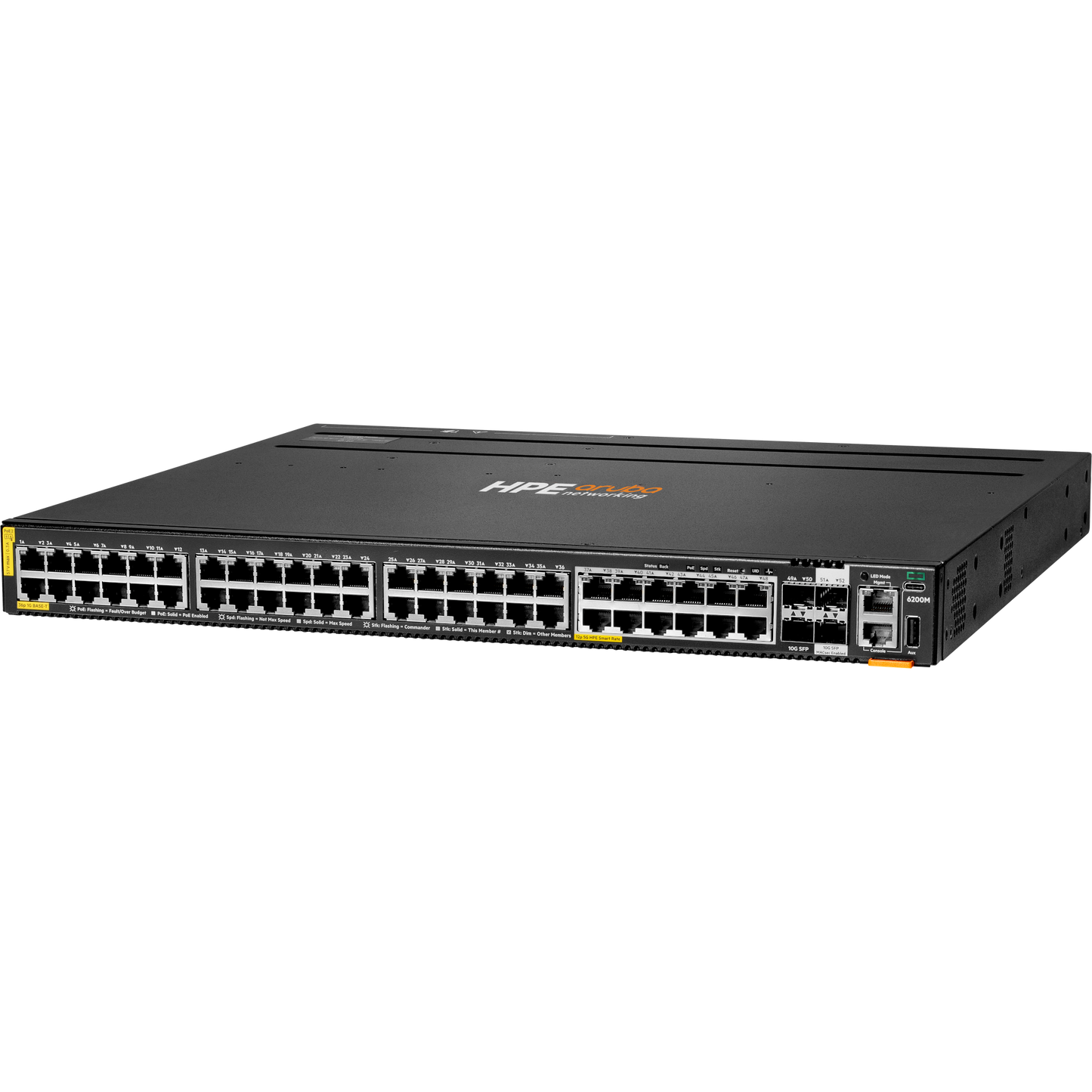 HPE Aruba Networking CX 6200M 36G 12SR5 Class6 PoE 4SFP+ Switch
