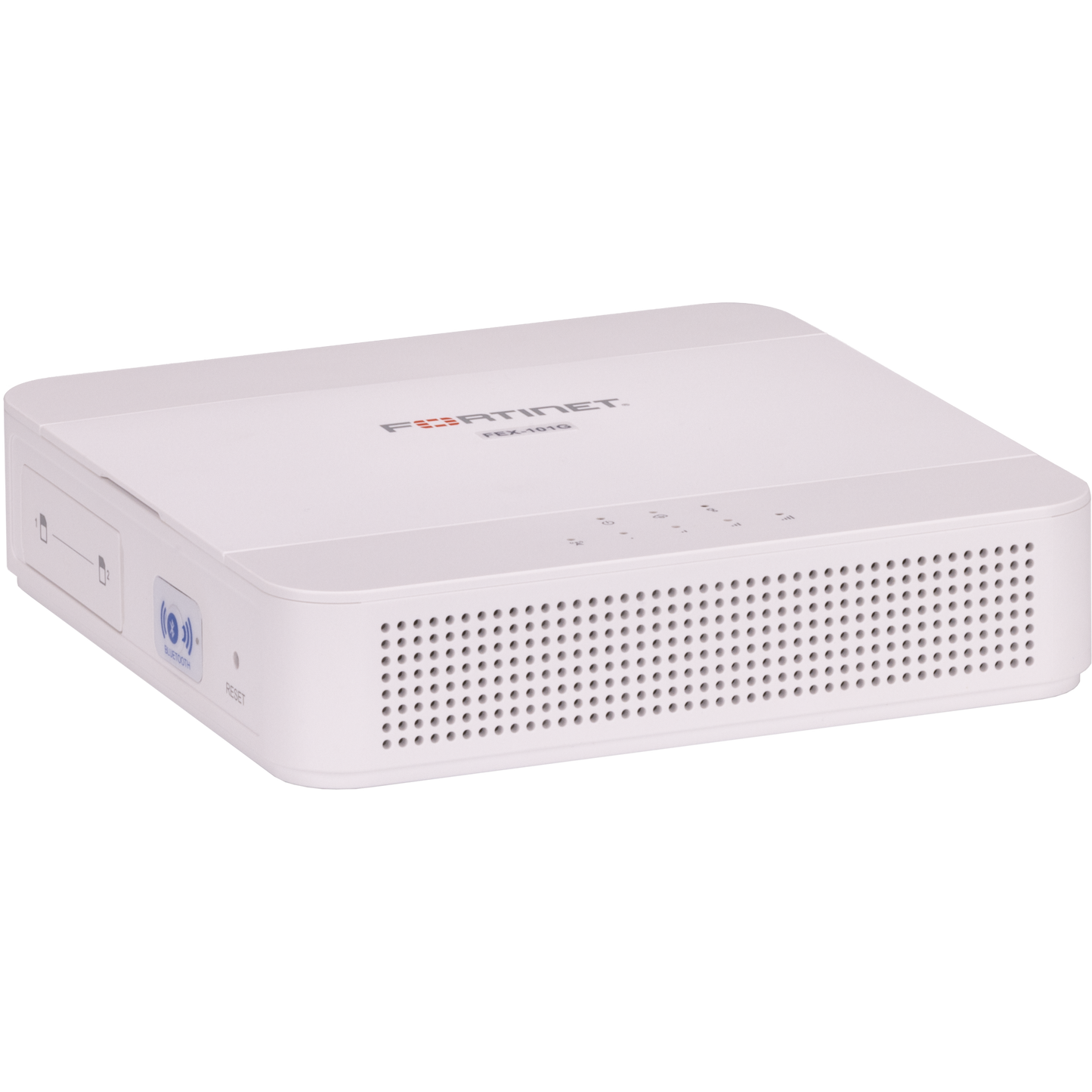 FortiExtender-101G Indoor Broadband Wireless WAN Router with 1x "Dual SIM LTE CAT 6 M.2 Module (DL/UL=300M/50Mbps)" + 1x reserved eSIM for NA/APAC/EMEA Carriers. 1x GigE WAN + 4x GigE LAN network ports and GPS/GNSS service, including 1x 802.3at [FEX-101G]