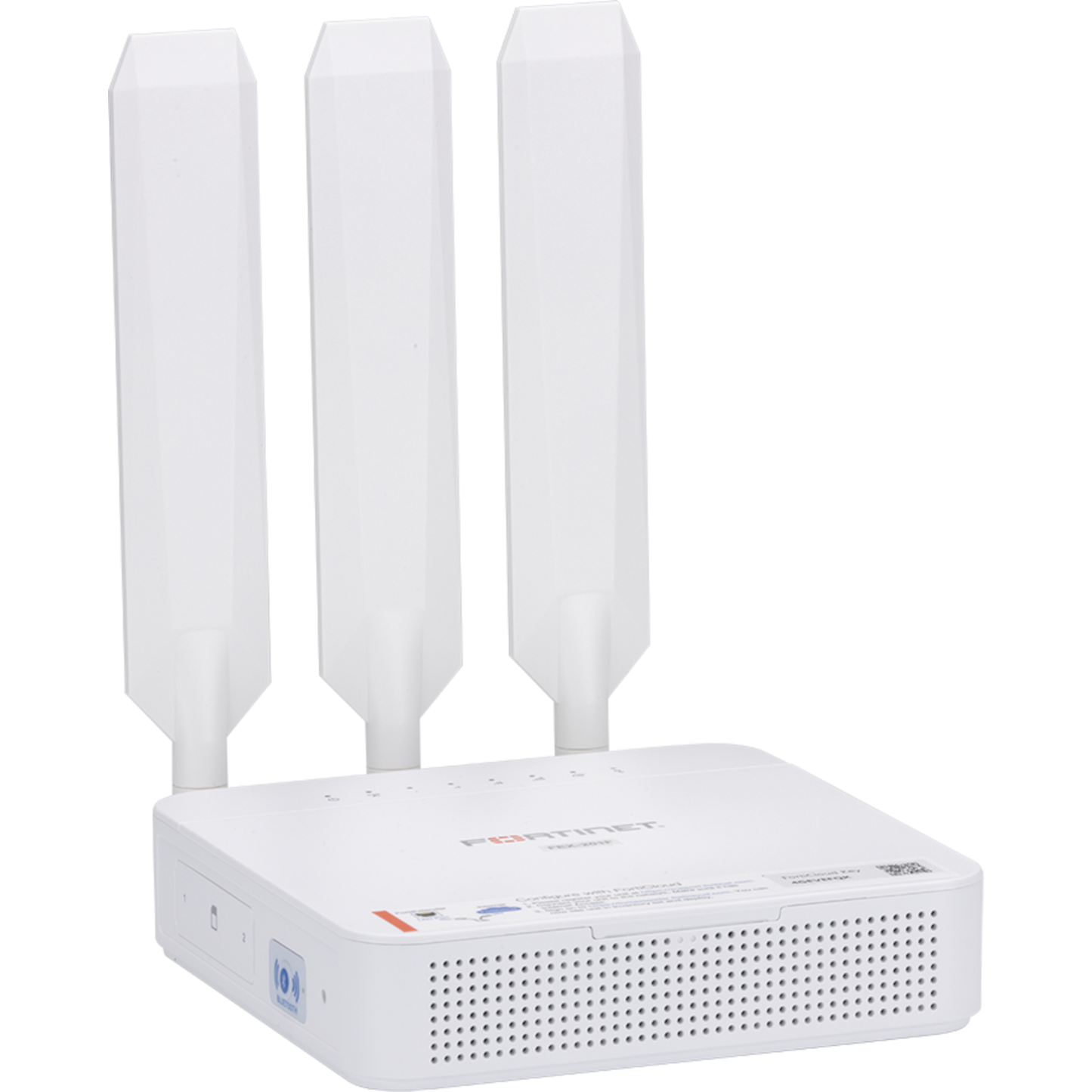 FortiExtender-201F-EA Indoor Broadband Wireless WAN Router with 1x "Dual SIM 3G/4G LTE CAT7 M.2 Module (DL/UL=300M/150Mbps)" for EMEA, APAC, Brazil Carriers. 5x GE WAN/LAN configurable RJ45 ports including 1x 802.3af/at POE PD port and GPS/G [FEX-201F-EA]