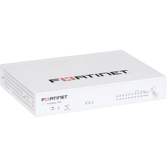 FortiGate-70G 10 x GE RJ45 ports (including 7 x Internal Ports, 2 x WAN Ports, 1 x DMZ Port). [FG-70G]
