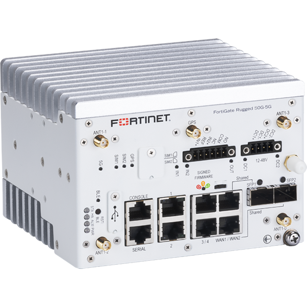FortiGateRugged-50G-5G Hardware plus 5 Year FortiCare Premium and FortiGuard Unified Threat Protection (UTP) [FGR-50G-5G-BDL-950-60]