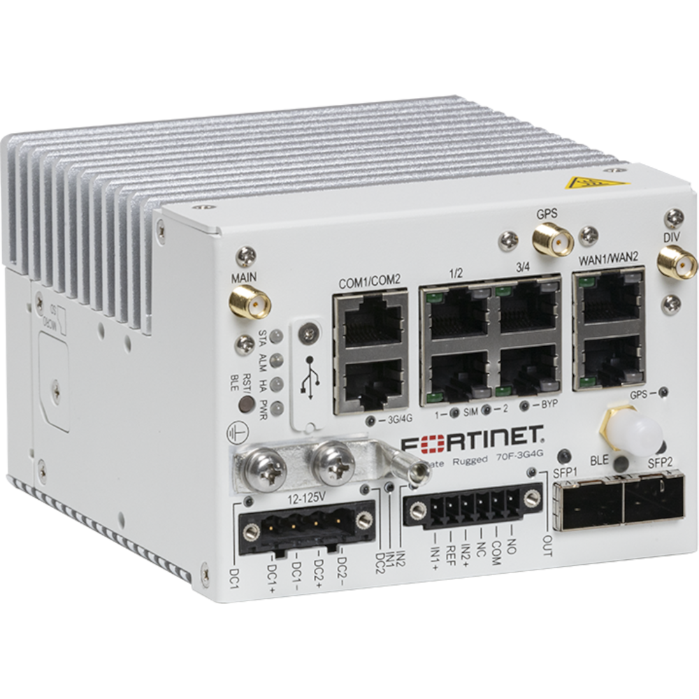 FortiGateRugged-70F-3G4G Hardware plus 5 Year FortiCare Premium and FortiGuard Unified Threat Protection (UTP) [FGR-70F-3G4G-BDL-950-60]