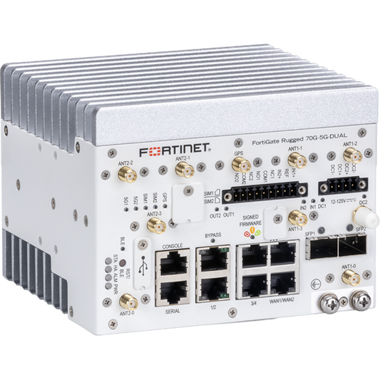 FortiGateRugged-70G-5G-DUAL Hardware plus 5 Year FortiCare Premium and FortiGuard Unified Threat Protection (UTP) [FGR-70G-5G-DUAL-BDL-950-60]