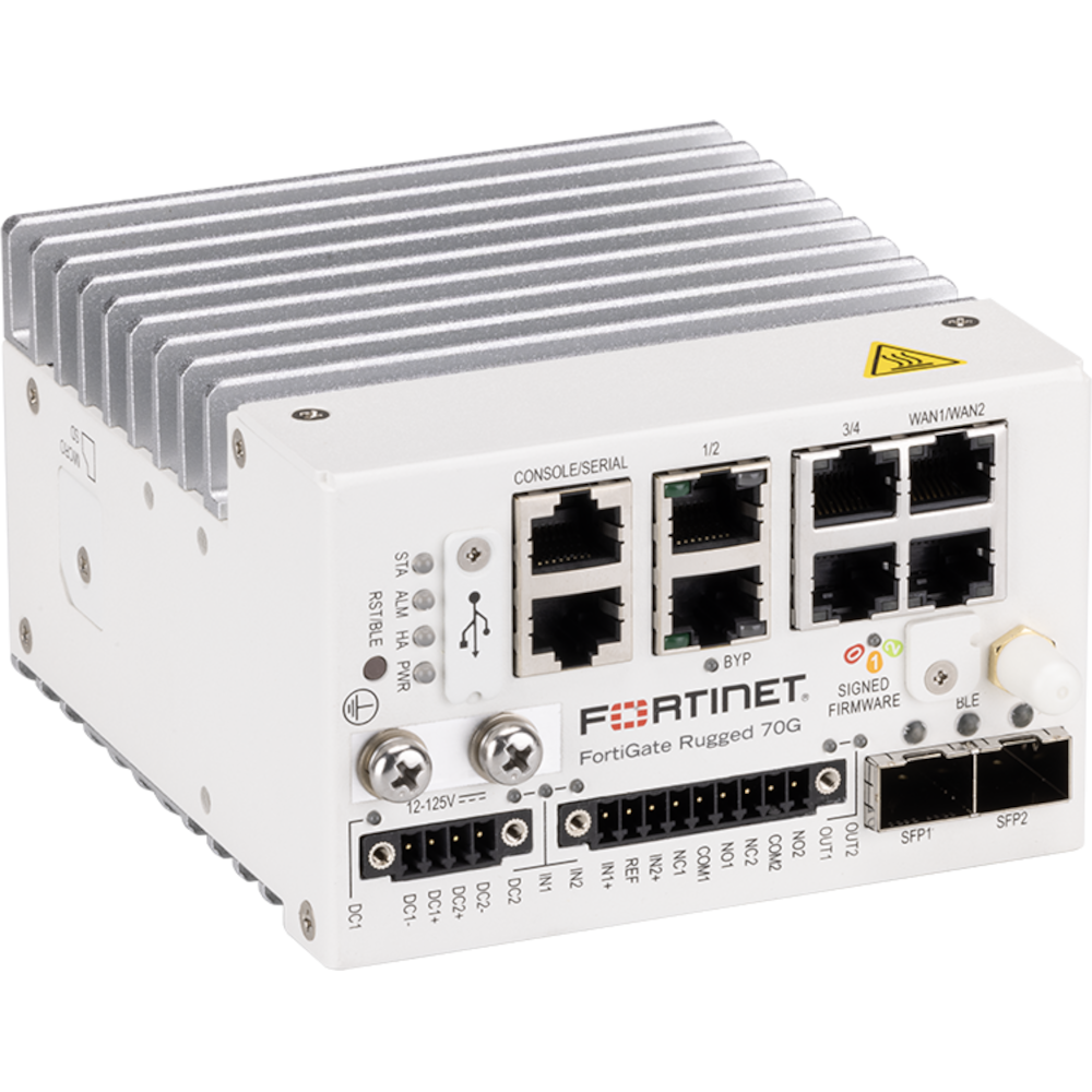 FortiGateRugged-70G Hardware plus 5 Year FortiCare Premium and FortiGuard Enterprise Protection [FGR-70G-BDL-809-60]