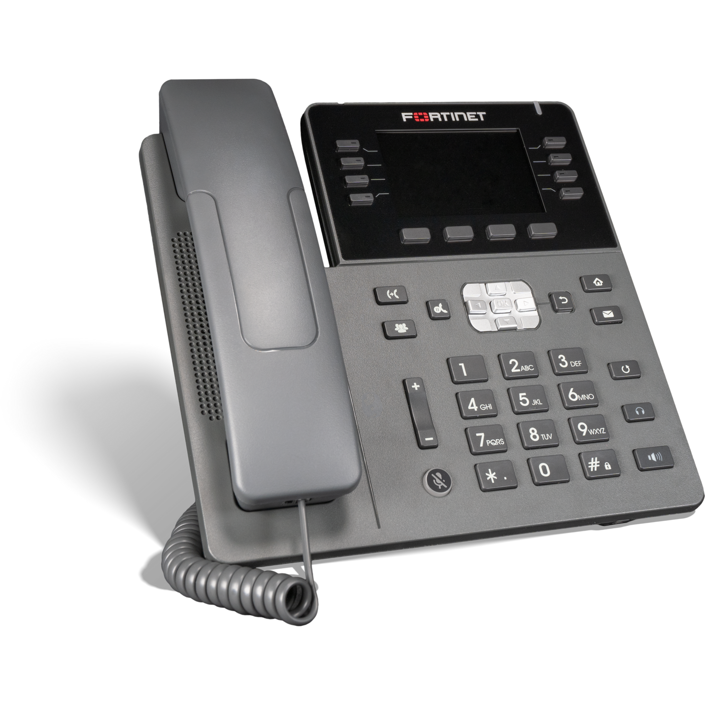 FortiFone-380 Mid range IP Phone with 3.5"color screen, 28 programmable keys, PoE and 10/100/1000 LAN and PC connections. [FON-380]
