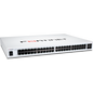 FortiSwitch-148F-POE Layer 2 FortiGate switch controller compatible PoE+ switch with 48x 1G RJ45 and 4x 10G/1G SFP+/SFP ports and 1x RJ45 console port. Ports 1 to 24 support PoE+ with maximum 370W PoE output limit. [FS-148F-POE]