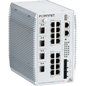 FortiSwitchRugged-216F-POE Layer 2/3 ruggedized FortiGate switch controller compatible PoE switch with 16 x 10M/100M/1GE RJ45 PoE 802.3bt type 4 (90W) with maximum 360W limit, and 4 x 1G/10GE SFP+. IP40 rating [FSR-216F-POE]