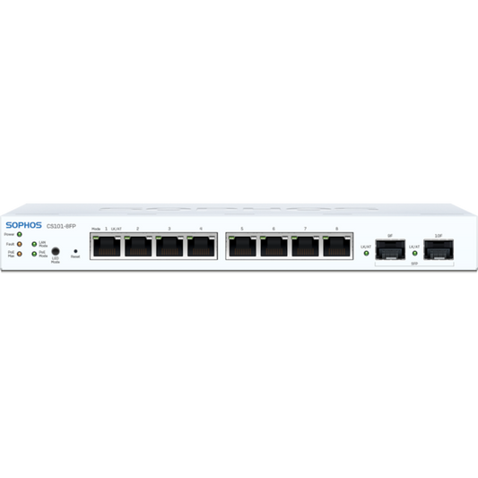 CS1010-8FP Sophos Switch - 8 port (8x10G NBase-T) with Full PoE - EU power cord [LS108P00ZZPCEU]