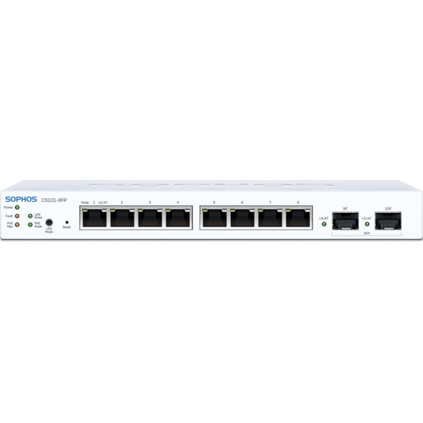CS1010-8FP Sophos Switch - 8 port (8x10G NBase-T) with Full PoE with Support, 1-year - UK power cord [LS10FZ12ZZPCUK]