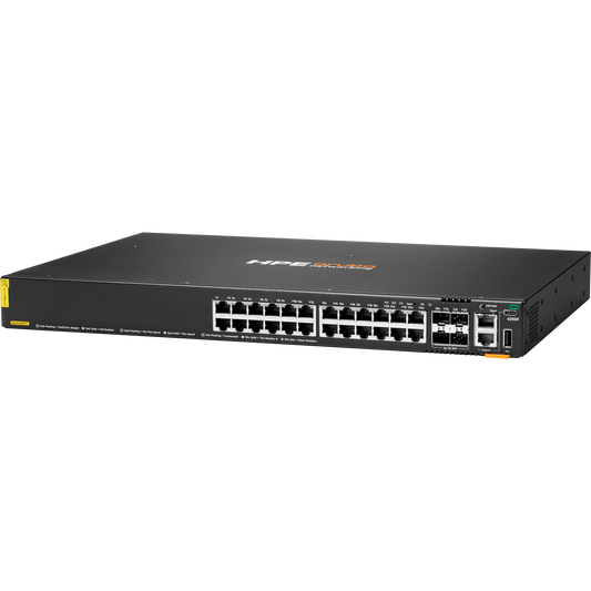 HPE Aruba Networking CX 6200F 24G Class-4 PoE 4SFP 370W Switch
