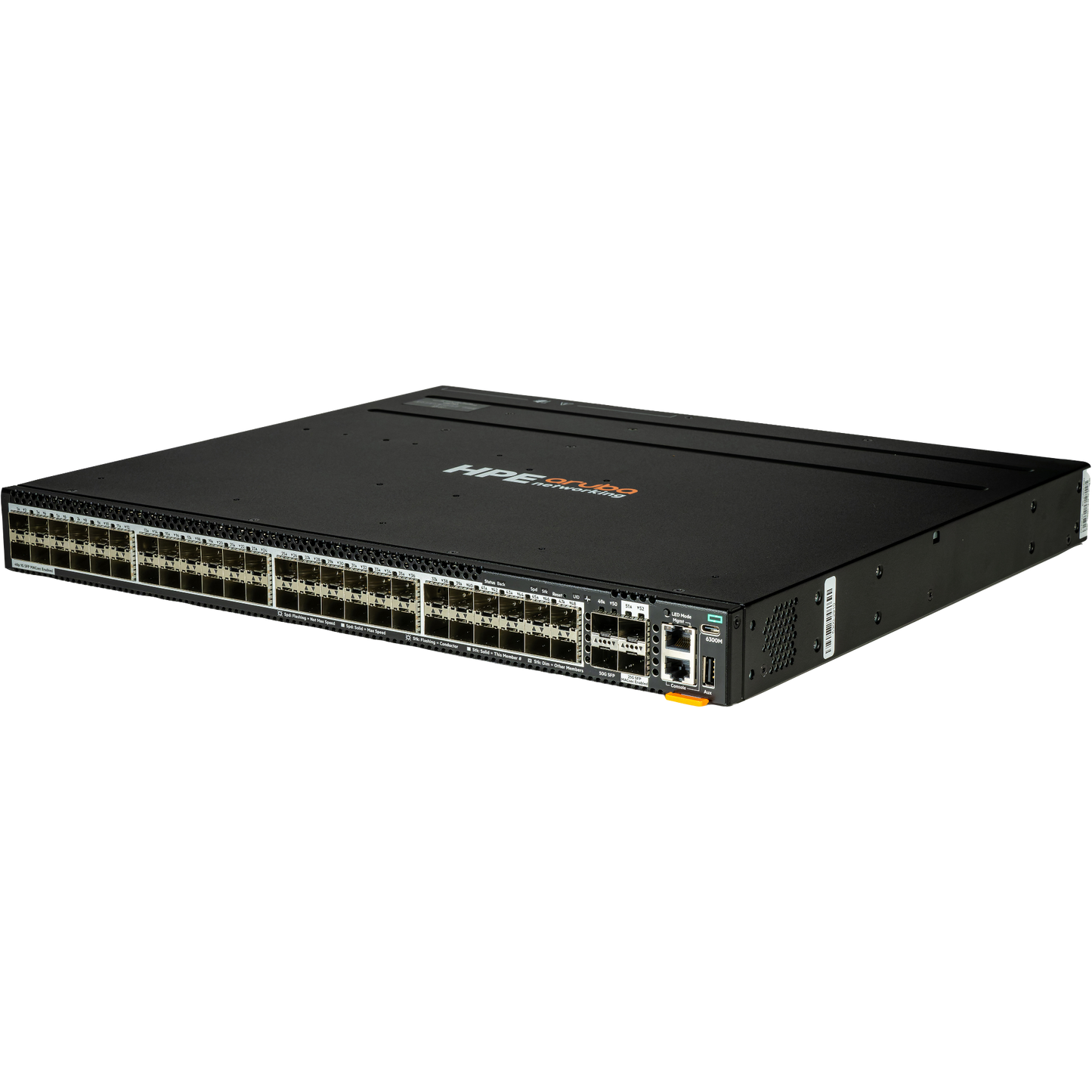 HPE Aruba Networking CX 6300M 48p SFP 1G 2p SFP56 50G 2p SFP28 25G MACsec Switch