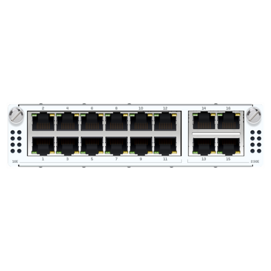 4 port 2.5GbE copper + 12 port GbE High-density Flexi Port module (for XGS 5500/6500/7500/8500 models only) [XSAZTCHC4]